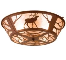 Meyda Blue 15311 - 22&#34;W Elk on the Loose Flushmount