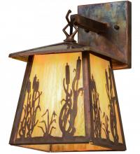 Meyda Blue 153778 - 7&#34; Wide Reeds & Cattails Hanging Wall Sconce