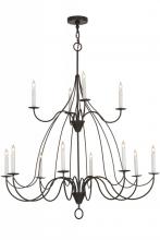 Meyda Blue 154070 - 48&#34;W Polonaise 12 LT Two Tier Chandelier