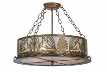 Meyda Blue 154878 - 22&#34;W Mountain Pine Semi-Flushmount