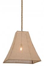 Meyda Blue 156222 - 28&#34;Sq Empire Square Bell Textrene Pendant