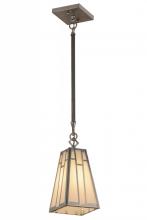 Meyda Blue 156334 - 5&#34;Sq Double Bar Mission Pendant