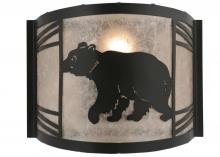 Meyda Blue 157293 - 12&#34;W Happy Bear on the Loose Left Wall Sconce