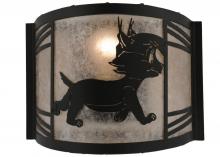 Meyda Blue 157297 - 12&#34;W Lynx on the Loose Right Wall Sconce