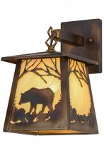Meyda Blue 157330 - 7&#34;W Bear at Dawn Hanging Wall Sconce