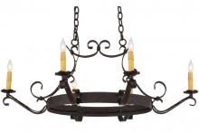 Meyda Blue 157894 - 38&#34;L Handforged 6 LT Oval Chandelier