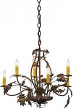 Meyda Blue 158572 - 28&#34;W Oak Leaf & Acorn 6 LT Chandelier