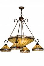 Meyda Blue 159299 - 36&#34;W Crestwood 5 LT Chandelier