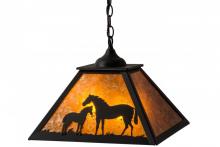Meyda Blue 160470 - 16&#34;Sq Mare & Foal Pendant