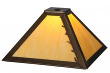 Meyda Blue 161569 - 12&#34; Square Leaf Edge Shade