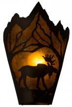 Meyda Blue 161605 - 8&#34;W Moose at Dawn Right Wall Sconce