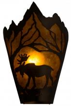 Meyda Blue 161606 - 8.5&#34; Wide Moose at Dawn Left Wall Sconce