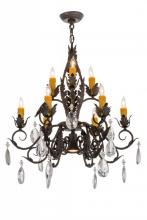Meyda Blue 162815 - 26&#34;W New Country French 9 LT Chandelier