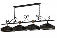 Meyda Blue 164063 - 78&#34;L Stefano 4 LT Island Pendant
