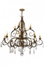 Meyda Blue 164238 - 50&#34; Wide New Country French 12 Light Chandelier