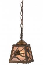 Meyda Blue 164758 - 6&#34;Sq Spruce Pine Mini Pendant