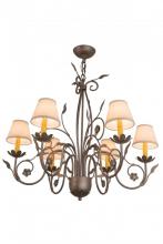 Meyda Blue 165072 - 31&#34; Wide Bordeaux 6 Light Chandelier