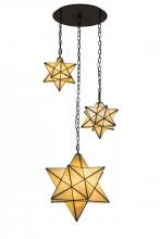 Meyda Blue 166958 - 25&#34;W Moravian Star 3 LT Cascading Pendant