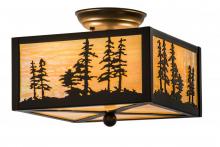 Meyda Blue 167261 - 10&#34;Sq Tall Pines Flushmount