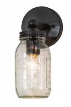 Meyda Blue 168512 - 4.5&#34;W Mason Jar Wall Sconce