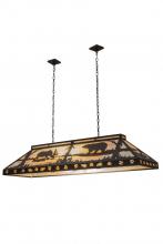 Meyda Blue 169522 - 61&#34;L Moose & Black Bear Oblong Pendant