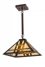 Meyda Blue 169999 - 14&#34; Square Prairie Wheat Pendant