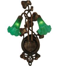 Meyda Blue 17092 - 11&#34;W Green Pond Lily 2 LT Wall Sconce