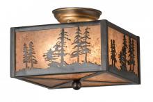 Meyda Blue 171626 - 10&#34;Sq Tall Pines Flushmount