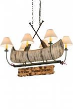 Meyda Blue 172241 - 36&#34;L Personalized Canoe 6 LT Chandelier