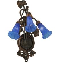 Meyda Blue 17234 - 10.5&#34;W Blue Pond Lily 3 LT Wall Sconce