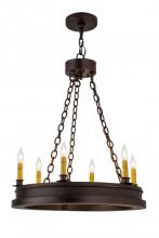 Meyda Blue 172655 - 24&#34; Wide Sullivan Ranch 6 Light Chandelier