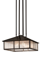 Meyda Blue 173208 - 18&#34;Sq Double Bar Mission Pendant