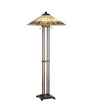 Meyda Blue 17385 - 63"H Diamond Band Mission Floor Lamp