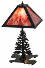 Meyda Blue 175751 - 21" High Leaf Edge Tall Pines W/Lighted Base Table Lamp