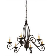 Meyda Blue 178785 - 36&#34; Wide Squire 6 Light Chandelier