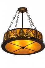 Meyda Blue 179628 - 22&#34;W Mountain Pine Semi-Flushmount