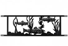 Meyda Blue 179785 - 94.5&#34;W Neversink Bridge Trout Decor
