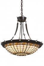 Meyda Blue 179883 - 26&#34;W Fleur-de-Lite Inverted Pendant