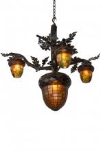 Meyda Blue 180444 - 48&#34; Wide Acorn Branch 4 Light Chandelier