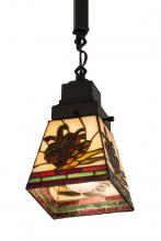 Meyda Blue 183026 - 5&#34;Sq Pinecone Mission Mini Pendant
