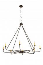 Meyda Blue 183491 - 57&#34;W Brach Ring 8 LT Chandelier