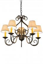 Meyda Blue 183696 - 24&#34; Wide Jenna 5 Light Chandelier