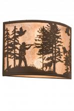 Meyda Blue 185803 - 16&#34; Wide Quail Hunter W/Dog Wall Sconce
