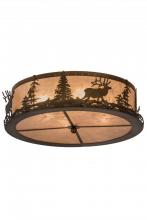 Meyda Blue 185968 - 22&#34; Wide Elk at Dusk Flushmount