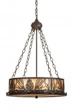 Meyda Blue 186232 - 22&#34; Wide Mountain Pine Inverted Pendant