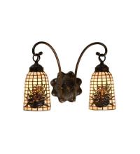 Meyda Blue 18661 - 14.5&#34;W Pine Barons 2 LT Wall Sconce