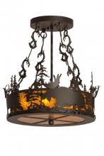 Meyda Blue 187290 - 17.5&#34;W Moose at Dusk Semi-Flushmount