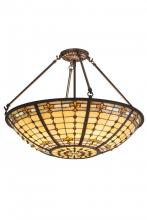 Meyda Blue 187967 - 24&#34;W Fleur-de-Lite Semi-Flushmount