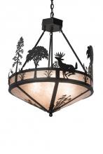 Meyda Blue 189077 - 24&#34;W Deer on the Loose Inverted Pendant