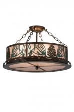 Meyda Blue 191691 - 22.5&#34; Wide Mountain Pine Semi-Flushmount
